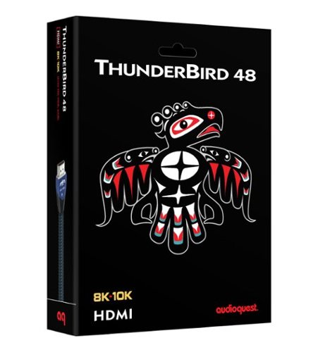 AudioQuest ThunderBird 48 2.5' 4K-8K-10K 48Gbps HDMI Cable - Blue on Black WORLDWIDE DELIVERY