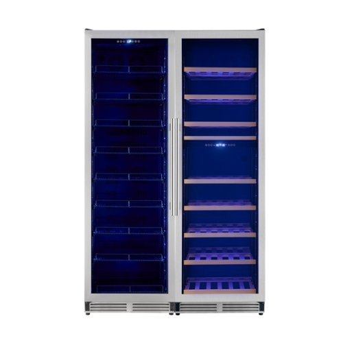 Forno Appliances - Avellina 31.8 Cu. Ft. 94-Bottle Side-by-Side Wine Cooler - Stainless Steel