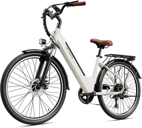 Heybike - Cityscape 2.0 Ebike w/50mi Max Operating Range 24 mph Max Speed - White-Front_Standard 