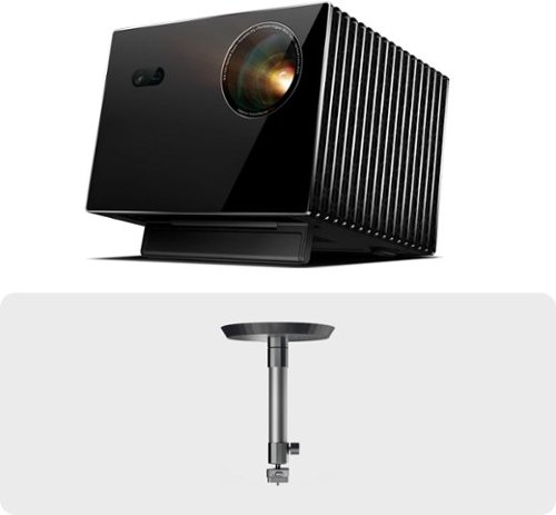 Valerion - VisionMaster Max 4K Laser Projector with Ceiling Mount - Black-Front_Standard 