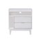 Walker Edison - 25" Mid Century Modern Solid Wood Tray-Top Nightstand - White-Front_Standard