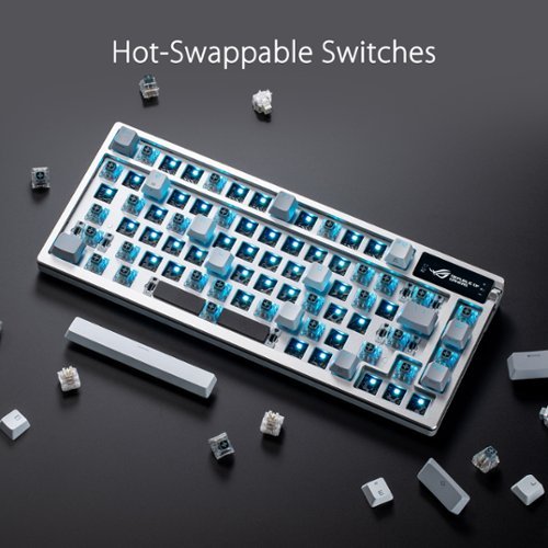 ASUS ROG Azoth 75% Wireless Mechanical Gaming Keyboard with Hot-Swappable ROG NX Snow Switches and OLED Display - White HOW TO BUY