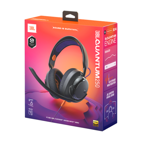 JBL Quantum 250 Wired Gaming Headset Black JBLQTUM250BLKAM - Best Buy