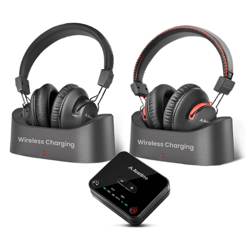 Avantree - HT41899 Plus 2 - Dual Bluetooth Wireless Headphones for TV Watching with Transmitter & Charging Docks-Front_Standard 