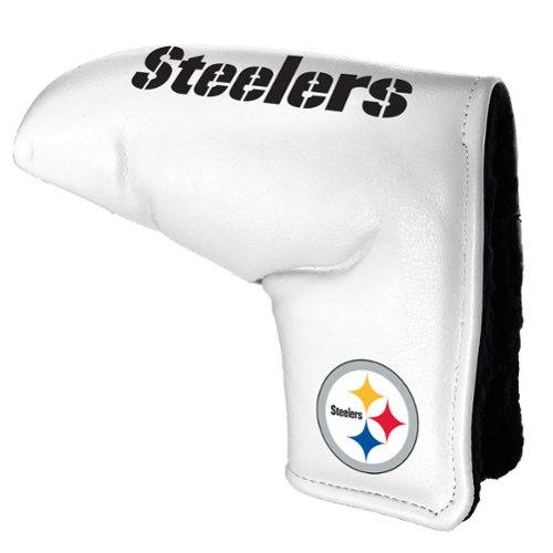 Team Golf - Pittsburgh Steelers Tour Blade Putter Cover - White-Front_Standard 