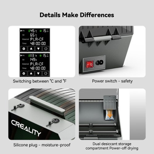 Creality Space Pi Plus Filament Dryer 2 rolls capacity - Black BUY IN AUSTRALIA