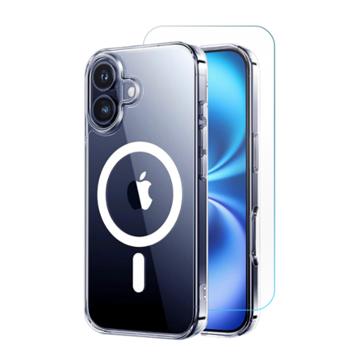 Entronix - iPhone 17 Magnetic Case Bundle with Screen Protector - Clear-Front_Standard 