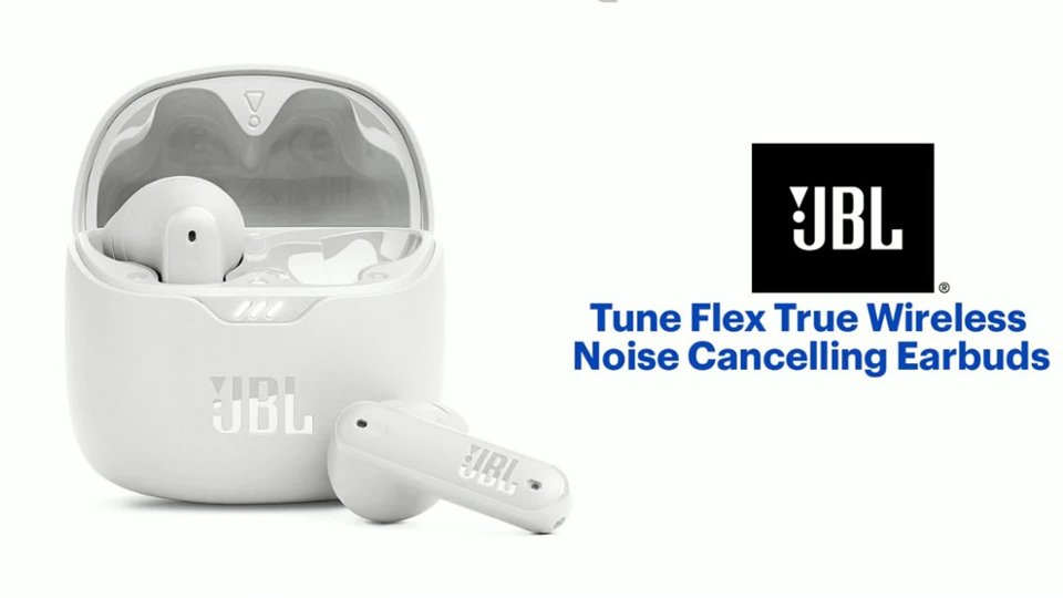 JBL Tune Flex True Wireless Noise Cancelling Earbuds White