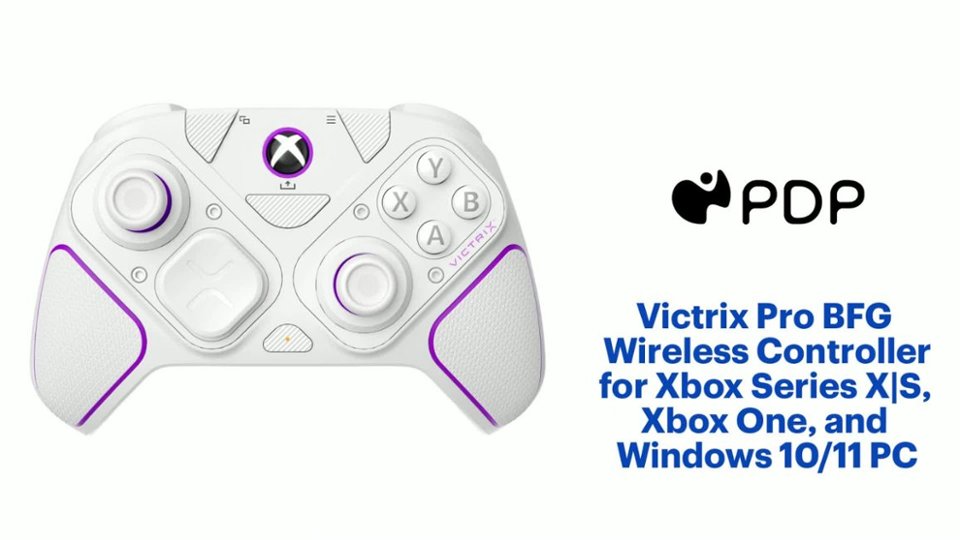 PDP - Victrix Pro BFG Wireless Controller for Xbox Series X/S, Xbox One, and Windows 10/11 PC - White Product Features video 1 minutes 15 seconds