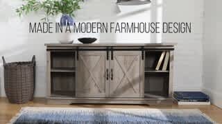 Walker Edison-Sliding Barn Door TV Stand Overview video 0 minutes 22 seconds
