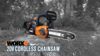 WORX - Cordless Chainsaw with Auto-Tension overview video video 0 minutes 43 seconds