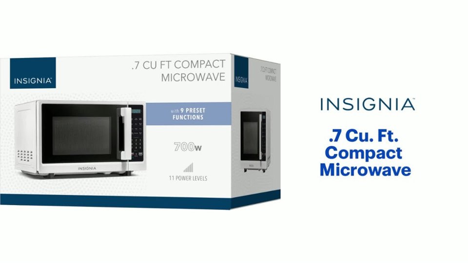 Insignia - .7 Cu. Ft. Compact Microwave Features Video video 1 minutes 13 seconds