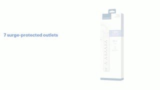 Insignia - 7 Outlet/2 USB 1200 Joules Surge Protector Features video 1 minutes 09 seconds