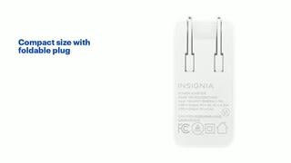 Insignia - 32W Dual Port Wall Charger for Smartphones, Tablets & More Features video 1 minutes 23 seconds