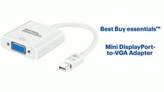 Best Buy essentials - Mini DisplayPort-to-VGA Adapter - White Features video 1 minutes 12 seconds
