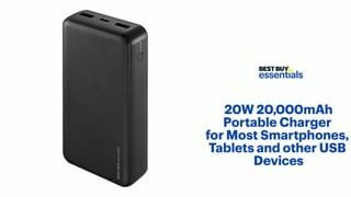 Best Buy essentials™ 20W 20,000mAh Portable Charger Features video 1 minutes 35 seconds