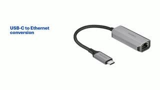 Insignia - USB-C to Ethernet Adapter Features video 1 minutes 06 seconds