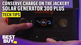 Energy Saving Mode on the Jackery Solar Generator 300 Plus video 0 minutes 50 seconds