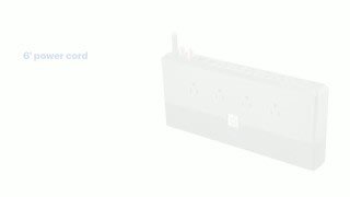 Rocketfish - 12-Outlet/2-USB Surge Protector - Black Features video 0 minutes 57 seconds