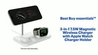 3-in-1 7.5W Magnetic Wireless Charger with Apple Watch Charger Holder for iPhone + Apple Watch + AirPods Features video 2 minutes 23 seconds