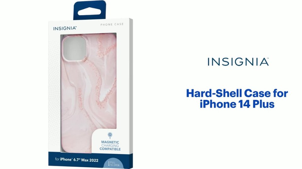 Insignia - Hard-Shell Case for iPhone 14 Plus Features video 1 minutes 15 seconds