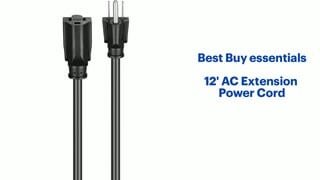 Best Buy essentials™ 12’ 16 AWG Indoor/Outdoor Extension Power Cord Features video 1 minutes 12 seconds