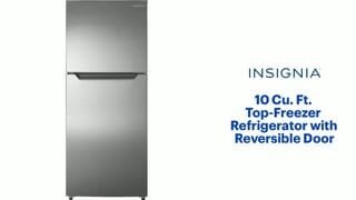 Insignia - 10 Cu. Ft. Top-Freezer Refrigerator with Reversible Door Features video 1 minutes 26 seconds