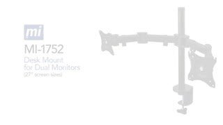 Full Motion Dual Monitor Desk Mount video 1 minutes 41 seconds