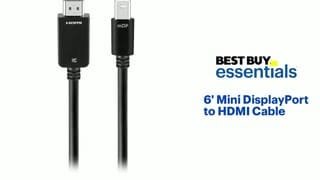 Best Buy essentials 6' Mini DisplayPort to HDMI Cable Features video 1 minutes 29 seconds