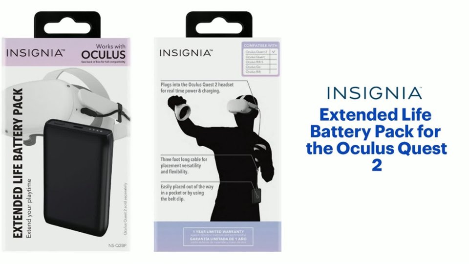 Insignia - Extended Life Battery Pack for the Oculus Quest 2 Features video 0 minutes 43 seconds