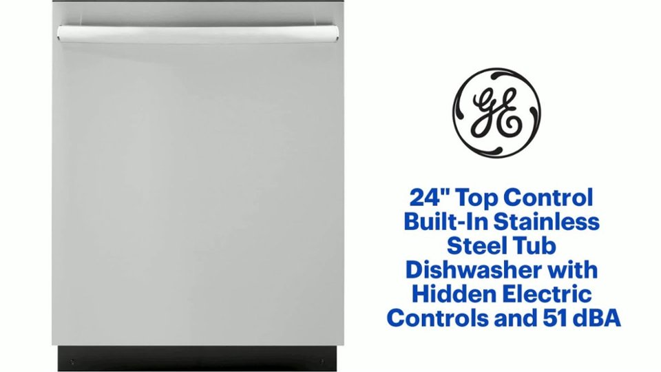 GE 24 Top Control Built-In Dishwasher Features video 1 minutes 46 seconds