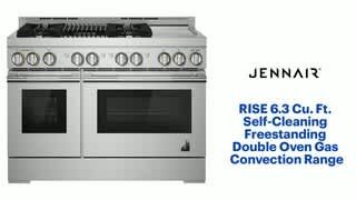 JennAir - RISE 6.3 Cu. Ft. Freestanding Double Oven Gas Convection Range Product Features video 2 minutes 12 seconds