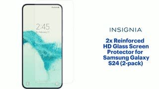Insignia™ 2x Reinforced HD Glass Screen Protector for Samsung Galaxy S24 (2-pack) Features video 1 minutes 29 seconds