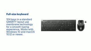 Best Buy essentials Wireless Keyboard and Mouse Bundle with USB Receiver Features video 1 minutes 37 seconds
