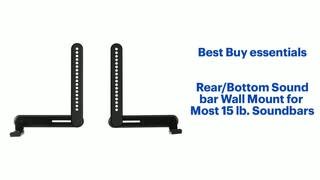Best Buy essentials - Rear/Bottom Soundbar Wall Mount for Most 15 lb. Soundbars Features video 1 minutes 07 seconds