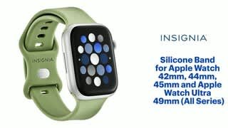 Insignia - Silicone Band for Apple Watch 42mm, 44mm, 45mm and Apple Watch Ultra 49mm (All Series) Features video 1 minutes 04 seconds
