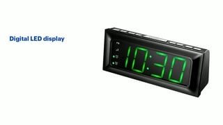 Best Buy essentials - BE-CLOPP3 Digital AM / FM Dual Alarm Clock - Black Features video 1 minutes 32 seconds