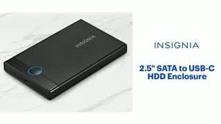 Insignia - 2.5 SATA to USB-C HDD Enclosure Features video 1 minutes 51 seconds