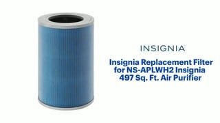 Insignia - Insignia Replacement Filter for NS-APLWH2 Insignia 497 Sq. Ft. Air Purifier Features video 0 minutes 53 seconds
