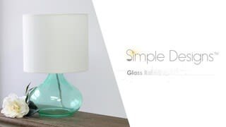 Glass Raindrop Lamp w/ Fabric Shade-Product Overview video 0 minutes 35 seconds