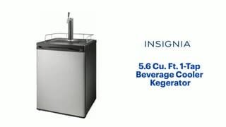 Insignia - 5.6 Cu. Ft. 1-Tap Beverage Cooler Kegerator Features video 1 minutes 10 seconds