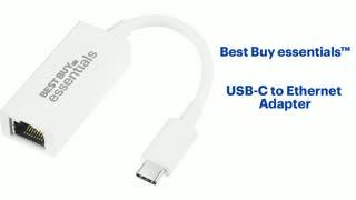 Best Buy essentials - USB-C to Ethernet Adapter - White Features video 0 minutes 36 seconds