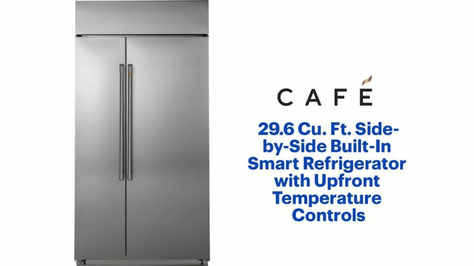 Café - 29.6 Cu. Ft. Side-by-Side Built-In Smart Refrigerator Features video 1 minutes 14 seconds