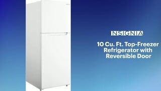 Insignia - 10 Cu. Ft. Top-Freezer Refrigerator with Reversible Door Features video 1 minutes 37 seconds