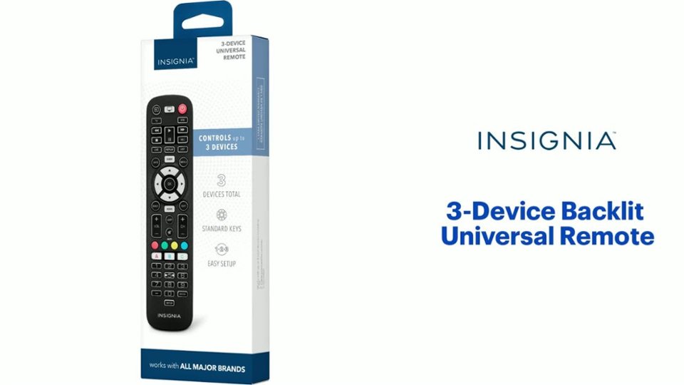 Insignia - 3-Device Backlit Universal Remote Features video 1 minutes 32 seconds