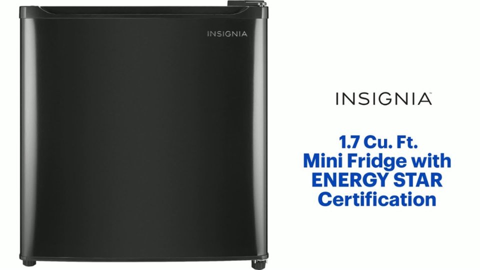 Insignia - 1.7 Cu. Ft. Mini Fridge Features video 0 minutes 51 seconds