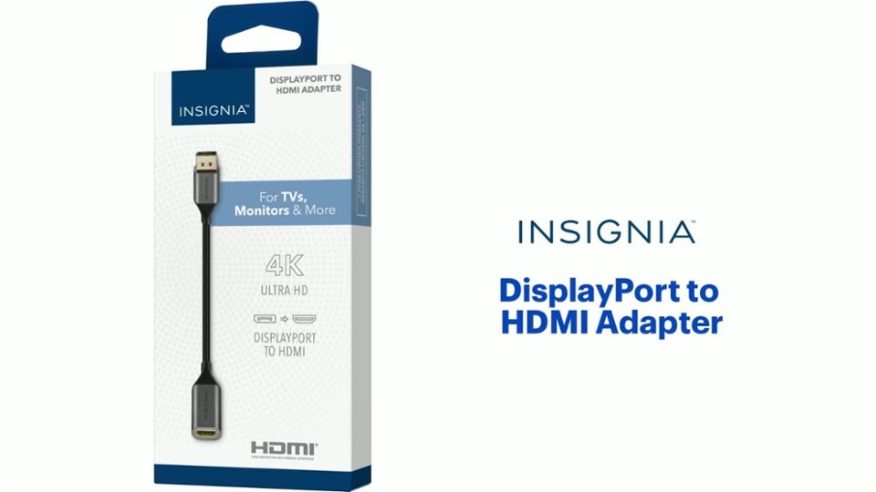 Insignia - DisplayPort to HDMI Adapter Features video 2 minutes 02 seconds