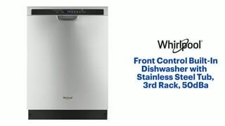 Whirlpool Front Control Built-In Dishwasher Features video 0 minutes 52 seconds
