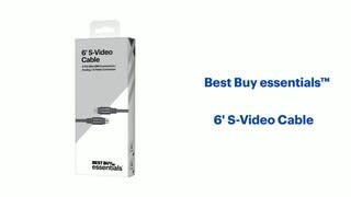 Best Buy essentials - 6' S-Video Cable - Black Features video 1 minutes 07 seconds