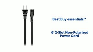 Best Buy essentials - 6' 2-Slot Non-Polarized Power Cord Features video 0 minutes 34 seconds